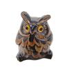 Handcarved Water Buffalo Horn Owl Netsuke (CLB-367)