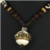 Tibet Shell Agate Bead Nickel Necklace (JEW-3264)