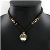 Image 2 : Tibet Shell Agate Bead Nickel Necklace (JEW-3264)