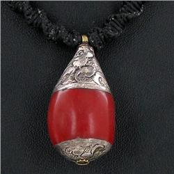 Tibet Coral bone Bead Nickel Choker Necklace (JEW-3276)