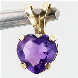 1.06ctw Amethyst 10k Gold Pendant (JEW-2941)