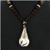 Image 1 : Tibet Shell Agate Bead Nickel Necklace (JEW-3265)