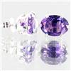 Image 2 : 5.30ctw Amethyst Sterling Earrings (JEW-2640)