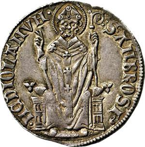 Milano Enrico VII di Lussemburgo (13101313). Grosso da 2 soldi.