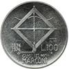 Image 2 : Coppia di astucci originali con le 100 lire di Guglielmo Marconi 1974: PROVA e moneta entrambe in AG