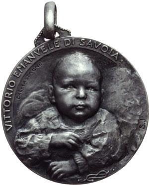 Vittorio Emanuele di Savoia (1937) Medaglietta celebrativa per la
