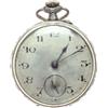 Image 1 : Orologio da tasca in argento a carica manuale con cassa incisa, funzionante.