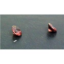 Two 6mm Round Rhodolite Garnets