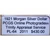 Image 2 : 1921 Morgan Silver Dollar PCGS PL-64 w/Appraisal