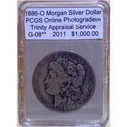 1886-O Morgan Dollar *Error* PCGS G-08 w/Appraisal