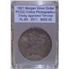 Image 1 : 1921 Morgan Silver Dollar PCGS PL-65 w/Appraisal