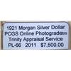 Image 3 : 1921 Morgan Silver Dollar PCGS PL-66 w/Appraisal