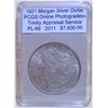 Image 1 : 1921 Morgan Silver Dollar PCGS PL-66 w/Appraisal