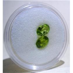 Lot-2 Oval Cut Peridot Loose Gemstones
