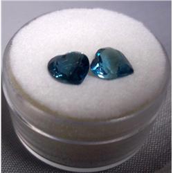 Lot-2 Topaz Heart Shaped Loose Gemstones