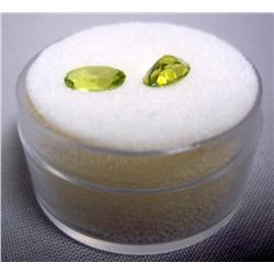 Lot-2 Oval Cut Peridot Loose Gemstones