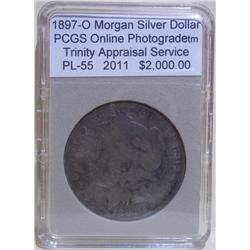 1897-O Morgan Silver Dollar PCGS PL-55 w/Appraisal