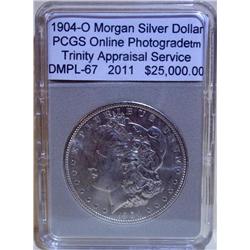 1904-O Morgan Dollar PCGS DMPL-67 w/Appraisal