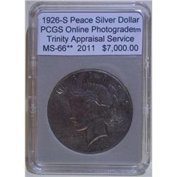 1926-S Peace Dollar *VAM* PCGS MS-66 w/Appraisal
