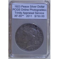 1923 Peace Dollar *VAM* PCGS XF-55 w/Appraisal