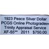Image 2 : 1923 Peace Dollar *VAM* PCGS XF-55 w/Appraisal
