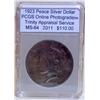 Image 1 : 1923 Peace Silver Dollar PCGS MS-64 w/Appraisal
