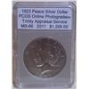 Image 1 : 1923 Peace Silver Dollar PCGS MS-66 w/Appraisal