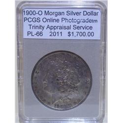 1900-O Morgan Silver Dollar PCGS PL-66 w/Appraisal