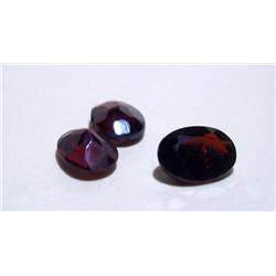 Lot-3 Oval Cut Garnets Loose Gemstones