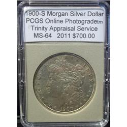 1900-S Morgan Silver Dollar PCGS MS-64 w/Appraisal