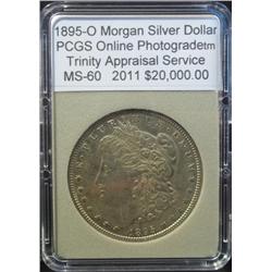 1895-O Morgan Silver Dollar PCGS MS-60 w/Appraisal