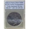 Image 1 : 1922-S Peace Dollar PCGS MS-61 MINT ERROR w/App
