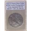 Image 1 : 1922-D Peace Dollar Mint Errors PCGS MS-61 w/App
