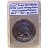 Image 1 : 1922-D Peace Silver Dollar VAM PCGS MS-61 w/App