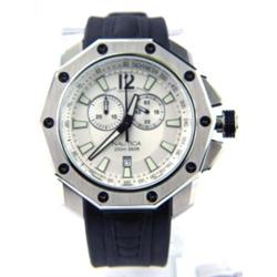 Nautica Stainless Steel Chronograph Rubber Strap Watch