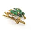 Image 5 : 18K Yellow Gold Enamel & Diamond Frog Pin