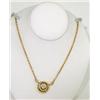 Image 1 : Movado 18K Yellow Gold Diamond Necklace