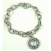 Image 2 : Judith Ripka 18K Gold/Silver, Blue Quartz Bracelet