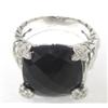 Image 3 : David Yurman Silver Onyx  & Diamond Ring