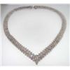 Image 2 : 14k White Gold, Cognac Diamond Necklace