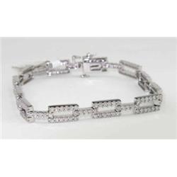 14K White Gold Diamond Bracelets.