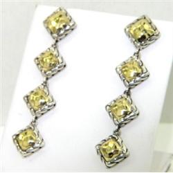 John Hardy 18K Yellow Gold Silver Earrings