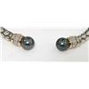 Image 2 : Town and Country Silver/14K Gold Diamond Pearl Bangle