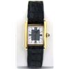 Image 1 : Cartier Silver Leather Strap Watch