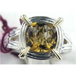 Charles Krypell 14K Gold/Silver Citrine Ring