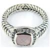 Image 2 : David Yurman Silver Rose Quartz Diamond Ring