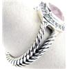Image 4 : David Yurman Silver Rose Quartz Diamond Ring