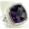 Image 1 : David Yurman Silver, Amethyst & Diamond Ring.