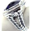 Image 2 : David Yurman Silver, Amethyst & Diamond Ring.