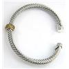Image 1 : David Yurman Silver/14k diamond Bangle